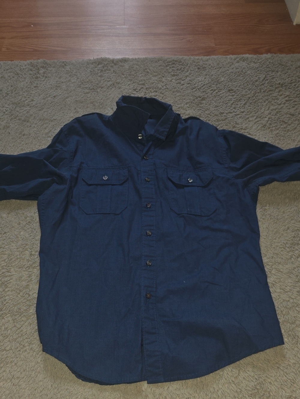 Apt. 9 Navy Button-Up Shirt Jacket